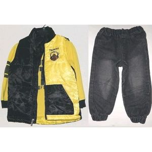 Trukfit Boys 3T Yellow Black Vest Top Pants Outfit